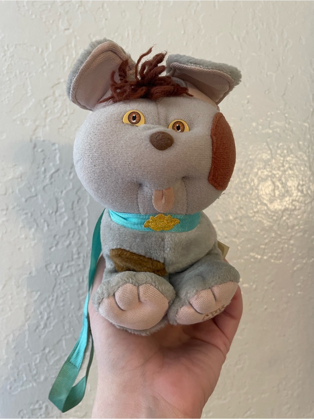 Vintage 80s Cabbage Patch Kids pets dog on leash CPK